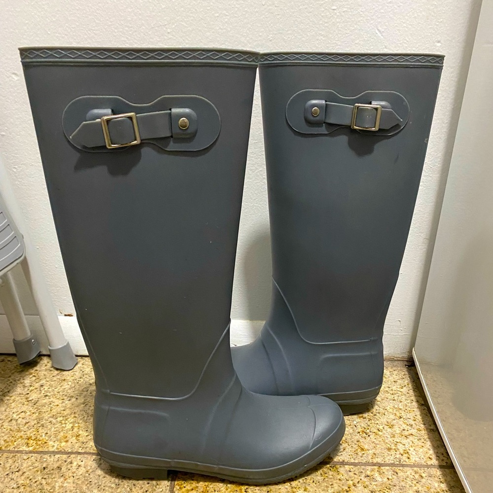 Tall Rubber Rain boots Gray Women’s Size 40